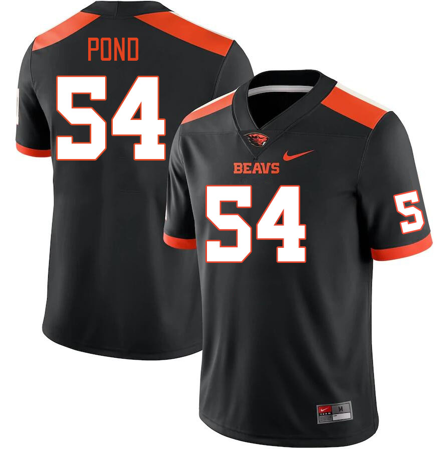 Men #54 Clive Pond Oregon State Beavers College Football Jerseys Stitched-Black